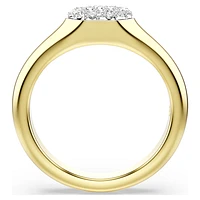 Dextera ring, Mixed cuts, White, Gold-tone plated by SWAROVSKI