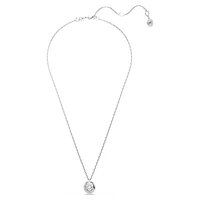 Dextera pendant, Round cut, White, Rhodium plated by SWAROVSKI