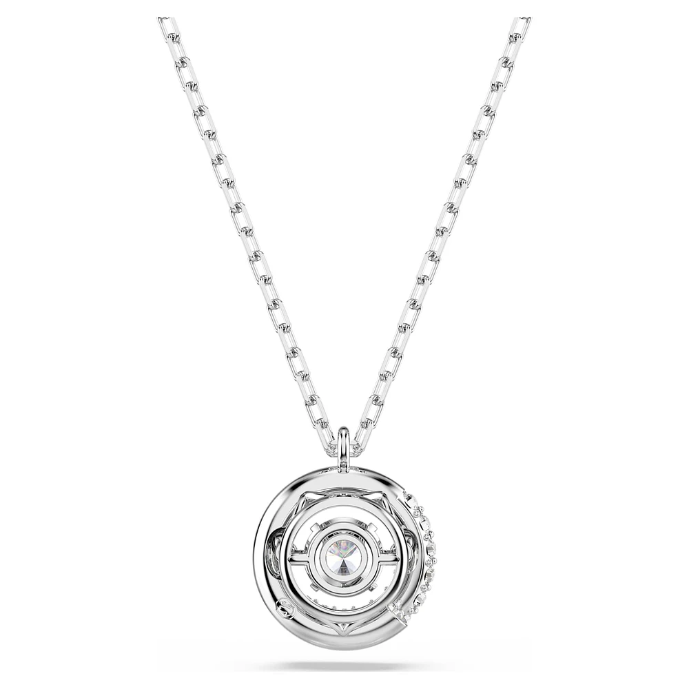 Dextera pendant, Round cut, White, Rhodium plated by SWAROVSKI