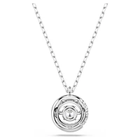 Dextera pendant, Round cut, White, Rhodium plated by SWAROVSKI