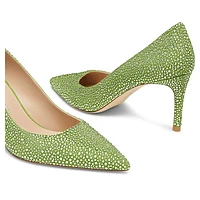 Stuart WEITZMAN Power Shine pump, Green by SWAROVSKI