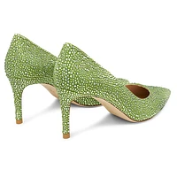 Stuart WEITZMAN Power Shine pump, Green by SWAROVSKI