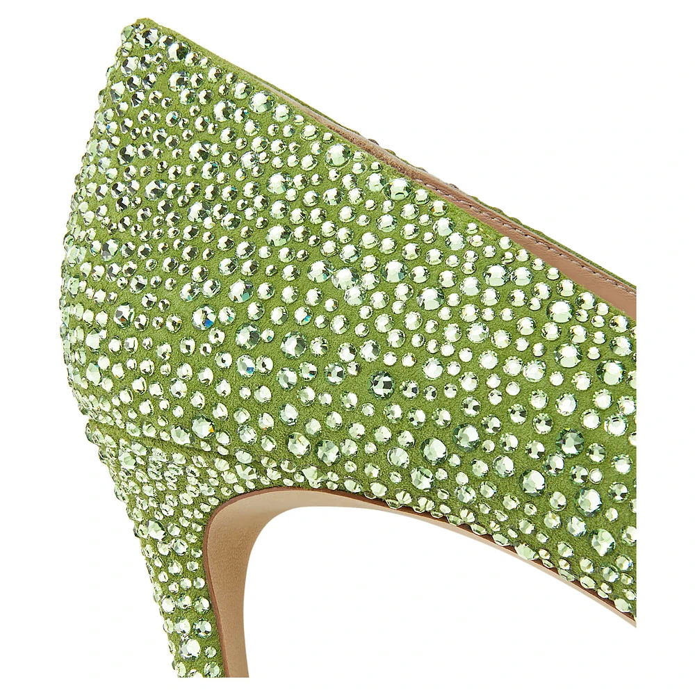 Stuart WEITZMAN Power Shine pump, Green by SWAROVSKI