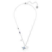 Symbolica pendant, Star, Blue, Rhodium plated by SWAROVSKI