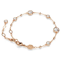 Imber bracelet, Round cut, White