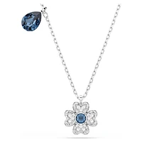 Symbolica set, Clover, Blue, Rhodium plated by SWAROVSKI