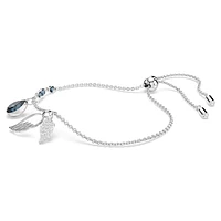 Symbolica bracelet, Wings, Blue, Rhodium plated by SWAROVSKI