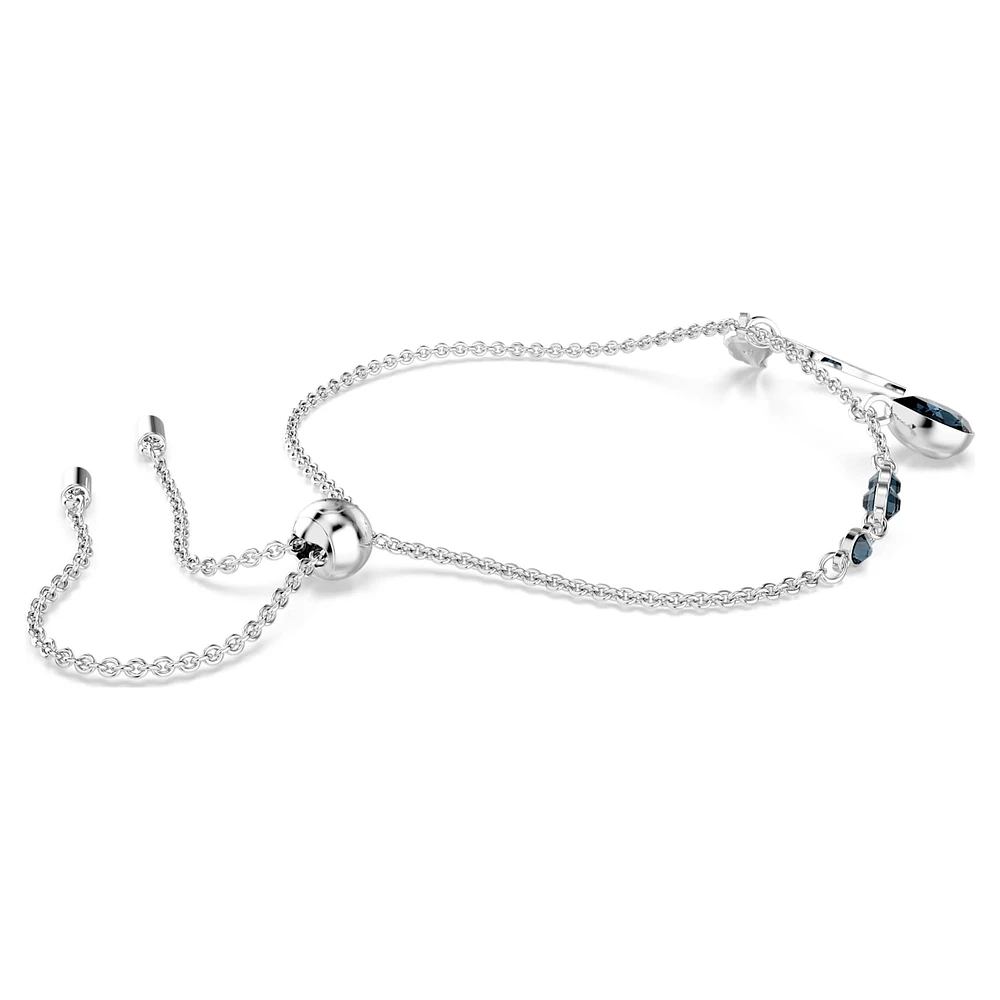 Symbolica bracelet, Wings, Blue, Rhodium plated by SWAROVSKI
