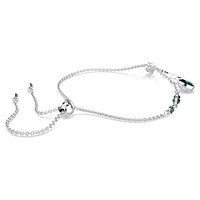 Symbolica bracelet, Wings, Blue, Rhodium plated by SWAROVSKI