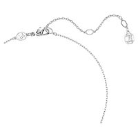 Symbolica necklace, Clover, Blue, Rhodium plated by SWAROVSKI