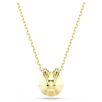 Bella V pendant, Round cut, Green, Gold-tone plated by SWAROVSKI
