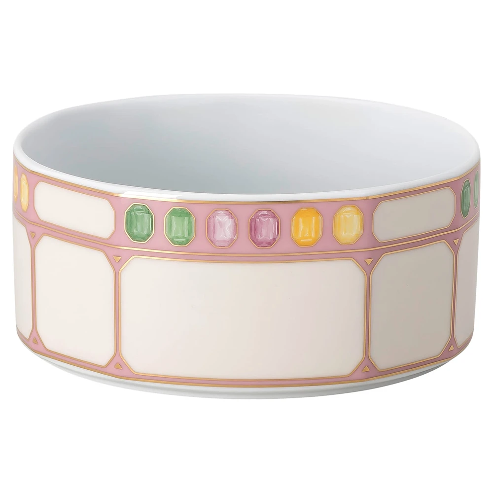 Idyllia cereal bowl, Porcelain, Crystal print motif, gemstone, Multicoloured by SWAROVSKI