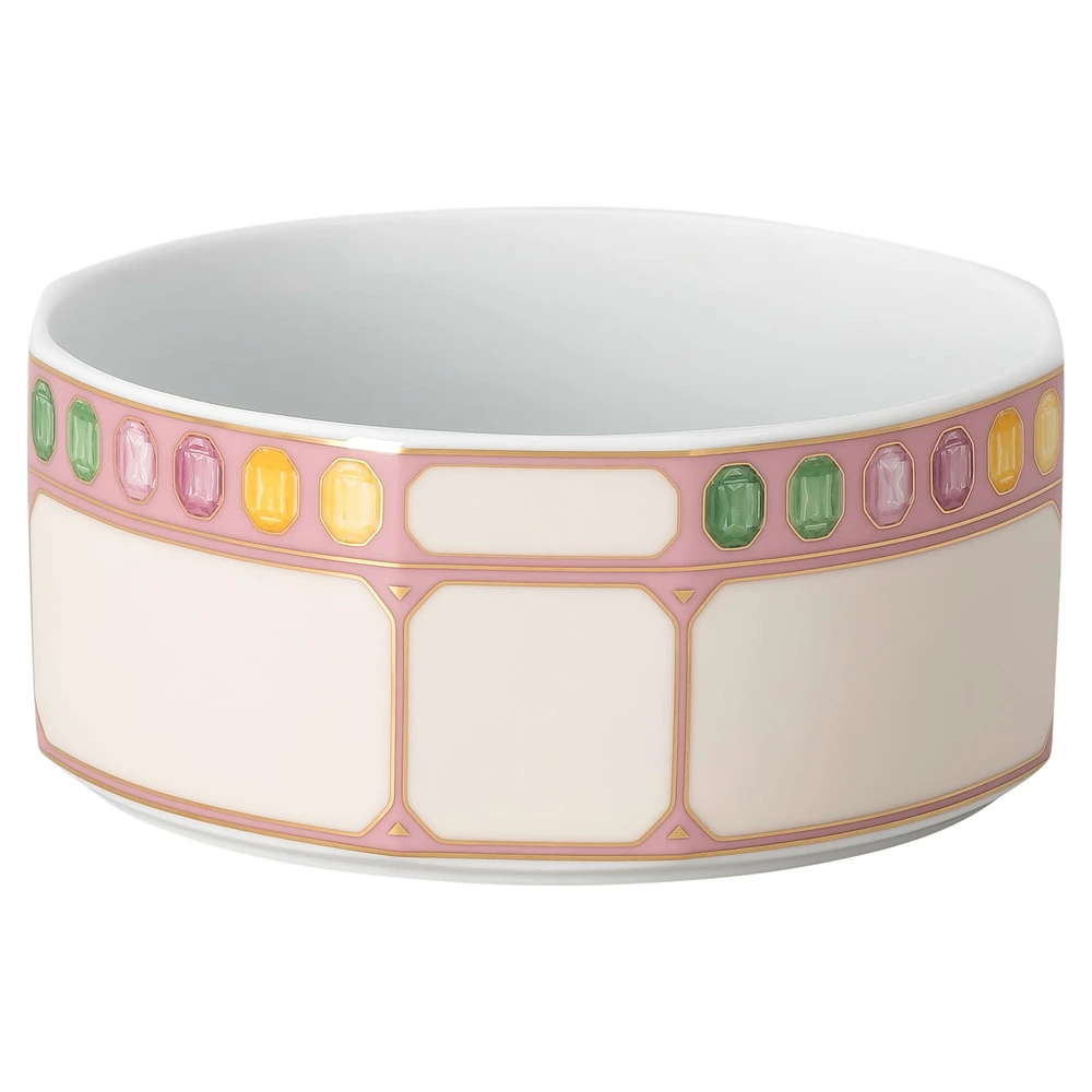 Idyllia cereal bowl, Porcelain, Crystal print motif, gemstone, Multicoloured by SWAROVSKI