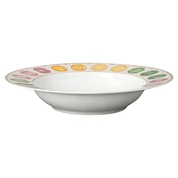 Idyllia soup plate, Porcelain, Crystal print motif, gemstone, Multicoloured by SWAROVSKI