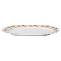 Idyllia platter, Porcelain, Crystal print motif, lily citron, Small, Multicoloured by SWAROVSKI