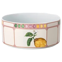 Idyllia bowl, Porcelain, Crystal print motif, citron, Large, Multicoloured by SWAROVSKI