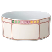 Idyllia bowl, Porcelain, Crystal print motif, citron, Large, Multicoloured by SWAROVSKI