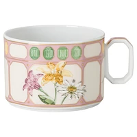 Idyllia teacup with saucer, Porcelain, Crystal print motif, bouquet, Multicoloured by SWAROVSKI