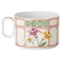 Idyllia teacup with saucer, Porcelain, Crystal print motif, bouquet, Multicoloured by SWAROVSKI