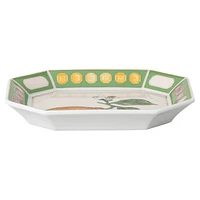 Idyllia tray, Porcelain, Crystal print motif, citron, Small, Multicoloured by SWAROVSKI