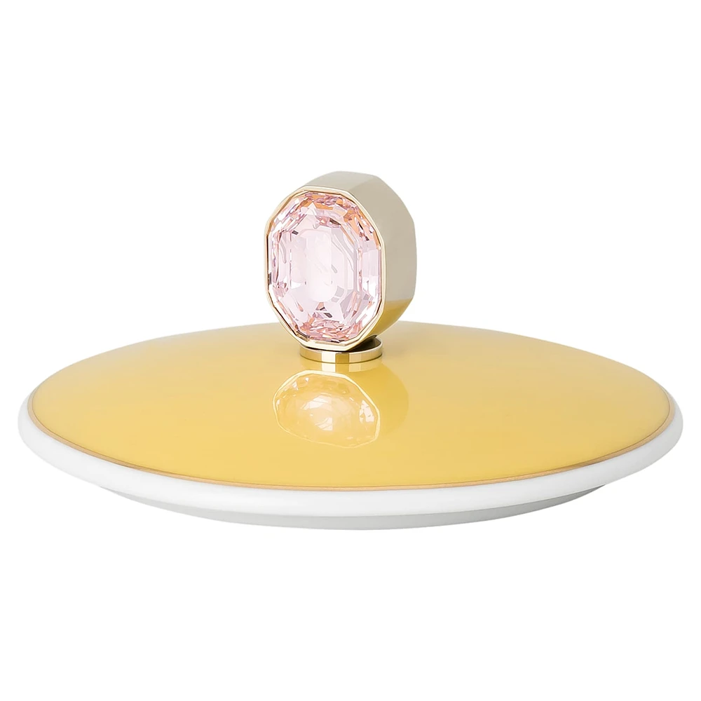 Idyllia mug, Porcelain, Crystal print motif, finch, Yellow by SWAROVSKI