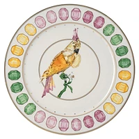 Idyllia service plate, Porcelain, Crystal print motif, cockatoo, Multicoloured by SWAROVSKI