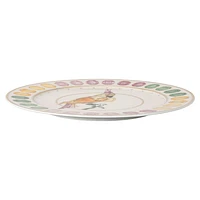 Idyllia service plate, Porcelain, Crystal print motif, cockatoo, Multicoloured by SWAROVSKI