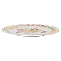 Idyllia service plate, Porcelain, Crystal print motif, bouquet, Multicoloured by SWAROVSKI