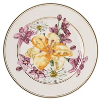 Idyllia bread plate, Porcelain, Crystal print motif, bouquet, Multicoloured by SWAROVSKI
