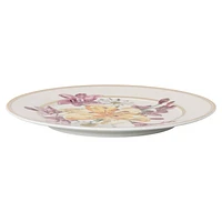 Idyllia bread plate, Porcelain, Crystal print motif, bouquet, Multicoloured by SWAROVSKI