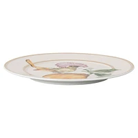Idyllia bread plate, Porcelain, Crystal print motif, flycatcher, Multicoloured by SWAROVSKI