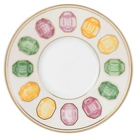 Idyllia espresso cup with saucer, Porcelain, Crystal print motif, citron, Multicoloured by SWAROVSKI