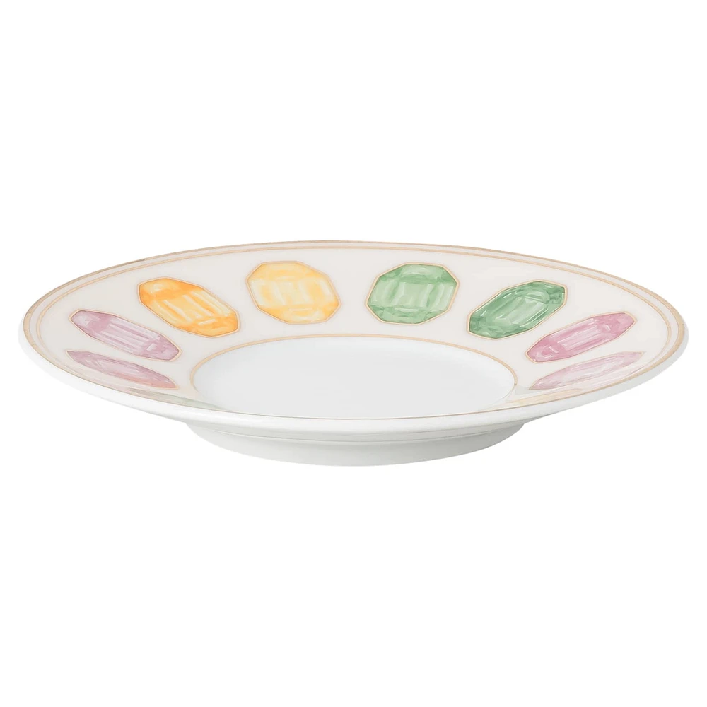 Idyllia espresso cup with saucer, Porcelain, Crystal print motif, citron, Multicoloured by SWAROVSKI