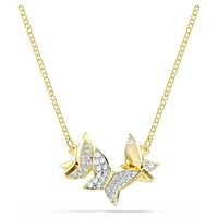 Idyllia Lilia necklace, Butterfly, White