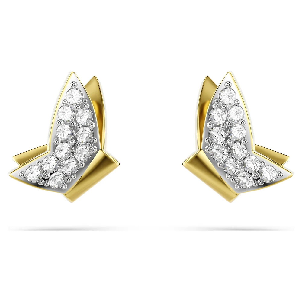 Idyllia Lilia stud earrings, Butterfly, White