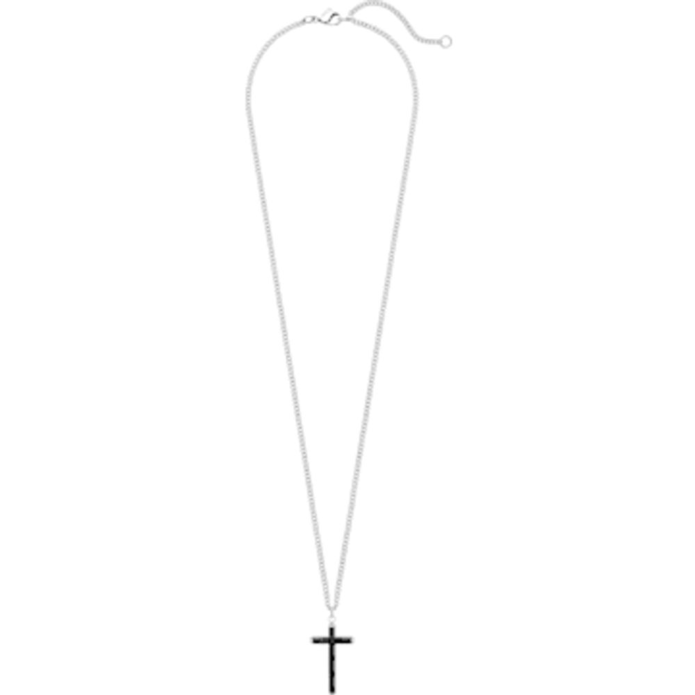 Swarovski Govern Cross Pendant, Black, Stainless steel