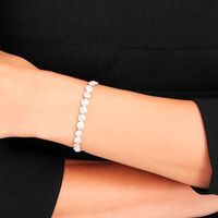 Swarovski Angelic bracelet, Round, White, Rhodium plated