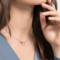 Swarovski Symbolic necklace, Hand, White, Rose gold-tone plated