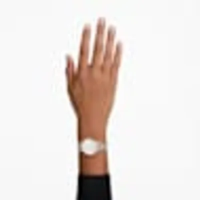 Attract watch, Swiss Made, Full pavé, Metal bracelet, Rose gold tone, Rose gold-tone finish by SWAROVSKI