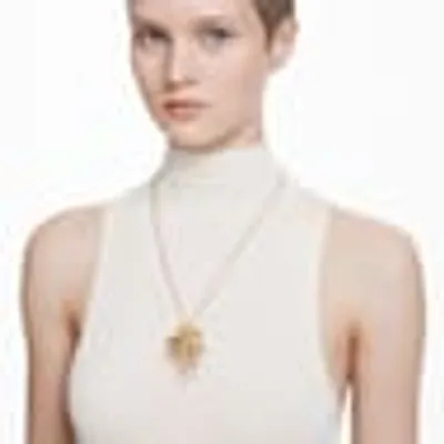 Elegance of Africa necklace, Flower, Multicoloured, Gold-tone plated by SWAROVSKI