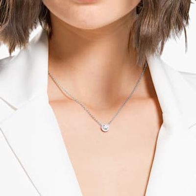 white rhodium plated necklace