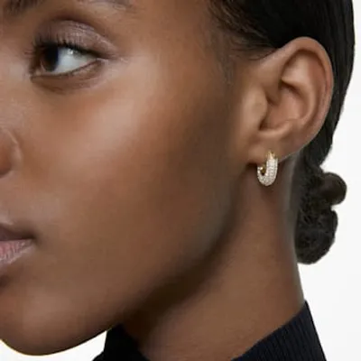 Dextera hoop earrings, Small, White