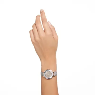 Octea Nova watch, Swiss Made, Leather strap, Beige, Rose gold-tone finish by SWAROVSKI