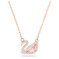 Swarovski Dazzling Swan necklace, Swan, Pink, Rose gold-tone plated