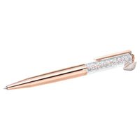 Swarovski Crystalline ballpoint pen, Swan, Rose gold tone, Rose gold-tone plated
