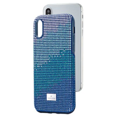 Swarovski Crystalgram Smartphone Case with Bumper, iPhone® X/XS, Blue