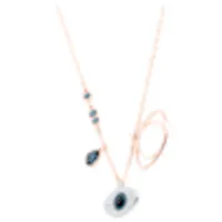 Swarovski Symbolic pendant, Evil eye, Blue, Mixed metal finish by SWAROVSKI