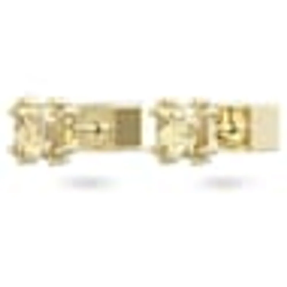 Stilla stud earrings, Square cut, Yellow, Gold-tone plated by SWAROVSKI