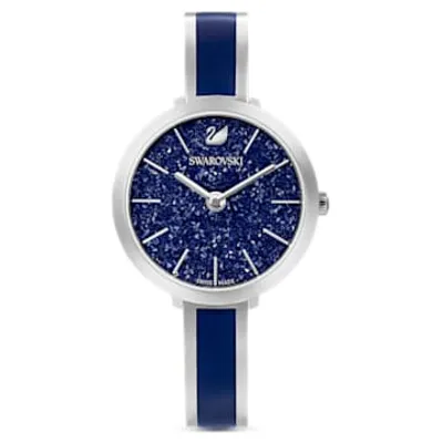 Crystalline Delight watch, Swiss Made, Metal bracelet, Blue, Stainless steel by SWAROVSKI