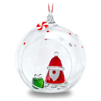 Holiday Cheers Santa Claus Ball Ornament by SWAROVSKI
